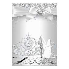 Sparkle Tiara Heels Silver Sweet 16 Invite Zazzle Com Invitaciones Manualidades Creativas Tarjetas