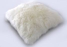 Robot Check Sheepskin Cushions Pillows White Cushion Covers