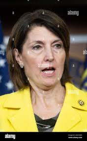 Representative Cathy McMorris Rodgers, Republican of Washington, speaks  with reporters during a post Republican Caucus meeting press conference