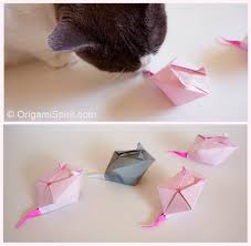Origami is an ancient art that people have perfecting for centuries. Homemade Cat Toy An Origami Mouse For Your Cat