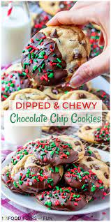 The Best Holiday Chocolate Chip Cookie Recipe Easy Christmas Cookie Recipes Christmas Chocolate Chip Cookies Cookies Recipes Christmas