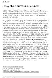 Essay About Success In Business In 2021 Success Business Essay Media Studies A Level