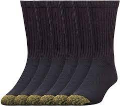Gold Toe Men S 656s Cotton Crew Athletic Sock 6 Pack Black Shoe 6 12 5 Size 10 13 At Amazon Men S Clothing S Gold Toe Athletic Socks Senator Wears For Men