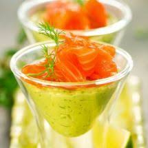 Decouvrez La Recette De Verrines Saumon Fume Et Creme D Avocat Entree A Realiser Facilement A La Maison Pour 6 Verrine Saumon Fume Verrine Saumon Saumon Fume