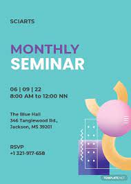 Each sample letter comes with guidelines and advice to help you find the right words. 14 Free Seminar Invitation Templates Customize Download Template Net
