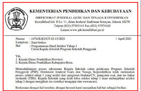 Salam untuk bapak/ibu guru yang selalu di beri kelimpahan nikmat dan kesehatan. Pengumuman Hasil Seleksi Tahap I Calon Kepala Sekolah Program Sekolah Penggerak Info Pendidikan Terbaru