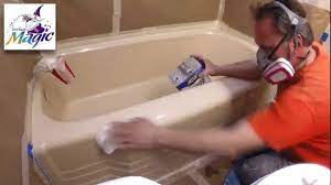 Instead, apply cleansing solutions and let them soak on the stain. How To Paint A Bathtub How To Refinish An Old Bath Tub Youtube