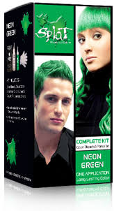 Splat Hair Neon Green Cabello Tenido Cabello Color De Pelo