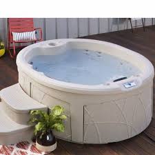 Comfort Line Products Spa N A Box 5 Person 120 Jet Plug And Play Spa Reviews Wayfair Hot Tub Outdoor Hot Tub Deck Outdoor Tub