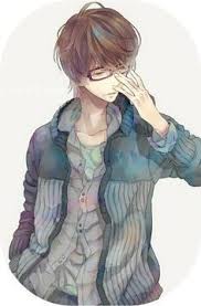 Image Result For Cute Anime Boy With Brown Hair And Blue Eyes Anime Glasses Boy Cute Anime Boy Anime Guys With Glasses