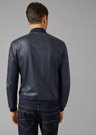 Matt Leather Jacket Man Giorgio Armani Leather Jacket Leather Jacket Men Jackets