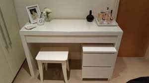 With so many styles to choose from, find the table that suits you. My Dressing Table Idea With Ikea Malm Dressing Table Stool And Drawers Ikea Malm Dressing Table Malm Dressing Table Dressing Table With Stool