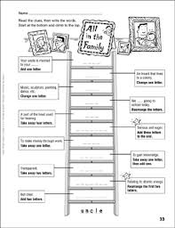 All In The Family Word Ladder Grades 4 6 Printable