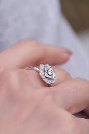 Enchanted Disney Fine Jewelry Sterling Silver With 1 5cttw Diamonds Cinderella 70th Anniversary Gardenia Flower Ring Disney Fine Jewelry Enchanted Disney Fine Jewelry Bridal Jewelry Collection