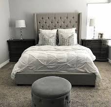 Westerly Upholstered Bed In Gray Eastern King Bedroom Furniture Bed Furniture