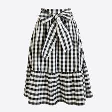 Black And White Gingham Midi Skirt Tie Waist Midi Skirt Factorywomen Skirts Pretty Outfits Skirt Outfits Midi Skirt