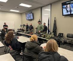 Pictured from left to right, Sr. Deputy Tom Crofts, Sheriff Joe Kast, and  newly promoted Sgt. Jason Bernards. Sr. Deputy Crofts and Sgt. Bernards  were both issued Life Saving Awards for their