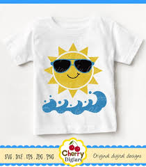 Sun With Sunglasses Svg, Sunshine Svg Summer Svg Silhouette & Cricut Cut  Files,sun Clip Art SUM39