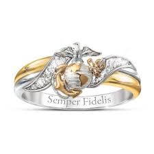 Usmc Embrace Diamond Ring With Sculpted Marine Corps Emblem Ladies Diamond Rings Marine Corps Rings Marine Corps Jewelry