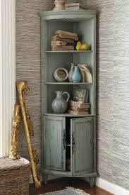 Color tall kitchen pantry storage cabinet utility closet distressed solid wood white. Corner Cabinet Tall Meuble De Coin Mobilier De Salon Meuble Deco