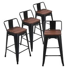Amazon Com Andeworld Set Of 4 Tolix Style Counter Height Bar Stools Industrial Metal Bar Stools Indoor Outdo Metal Bar Stools Bar Stools Bar Stools With Backs