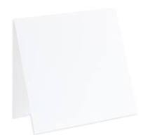Radiant White Square Folded Card - 6 1/4 x 6 1/4 LCI Smooth 100C