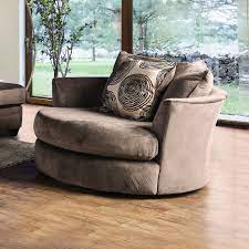 Check spelling or type a new query. Sm5142br Ch Bonaventura Brown Plush Microfiber Swivel Oversized Round Accent Chair