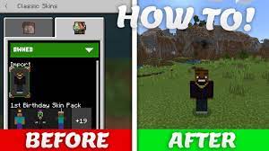 How To Use Custom Skins On Minecraft Bedrock Edition Youtube