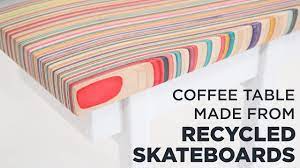 If you have any questions, feel free to. Coffee Table Made From Recycled Skateboards Youtube