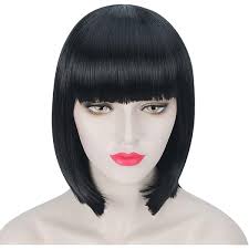 Amazon.com: Linfairy Short Black Princess Prince Bob Wig Halloween Party  Cosplay Costume Wigs : Clothing, Shoes & Jewelry