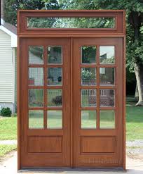 Interior french doors with transom window. Exterior Double Doors Solid Mahogany Wood Double Doors