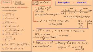 Transmite sugestii, povesti, exercitii etc. Ecuatii Irationale Test De Evaluare Clasa A X A Stiinte Si Mate Info By Radu Poenaru