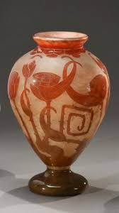 Le Verre Francais Spirales Circa 1923 26 Br Important Vase Sur Pie Art Du Verre Vente Aux Encheres Verre