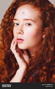 Daydreaming about trying an auburn hair colour? Close Portrait Red Image Photo Free Trial Bigstock