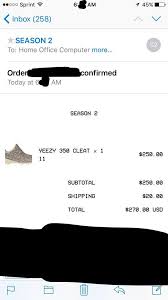 Adidas Yeezy 350 Cleat Turtle Dove Size 11 Purchased At