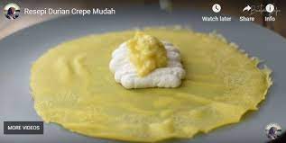 Lipatkan kulitnya berbentuk segi empat. Resepi Inti Kastard Durian