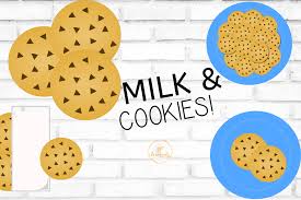 Download Milk And Cookies Clip Art Graphic By Jpjournalsandbooks Creative Fabrica Di 2020 SVG Cut Files