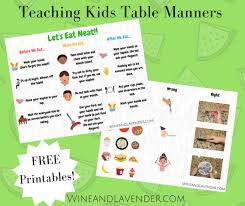 Teaching Kids Table Manners Wine And Lavender Kids Table Manners Table Manners Manners For Kids
