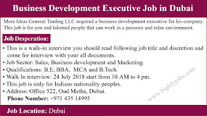What is business development executive. Business Development Executive Job In Dubai Highlyjobs