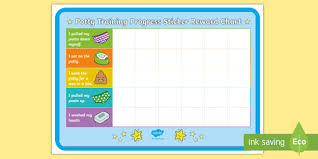 potty training progress sticker reward charts toilet