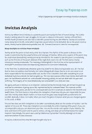 Invictus Analysis Essay Example