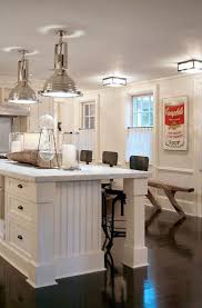 Beadboard Ceiling Cottage Kitchen While They Sleep Eclectic Kitchen Design White Kitchen Island Home Kitchens