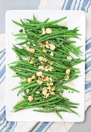 Spicy String Beans with Crushed Macadamia Nuts - Life is but a Dish