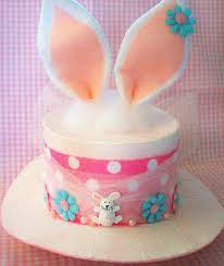 Paper Mache Easter Bunny Ears Top Hat Box Basket Easter Hats Easter Bonnet Easter Hat Parade