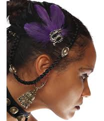 Now back and better than ever, this color is darker than purple haze, and warmer than violet night. Goth Feather Fascinator Purple Passion Silver Dragon Magic Tribal Hair Magic Tribal Hair Schlegel Str 30 50935 Cologne Germany