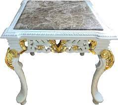 Free delivery on furniture orders. Casa Padrino Baroque Side Table White Gold Gray Handmade Solid Wood Table With Marble Top Baroque Furniture