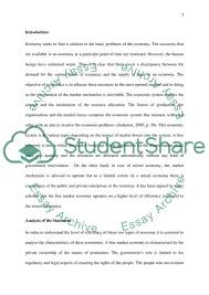 Advantages Of Various Types Of Economic Systems Assignment