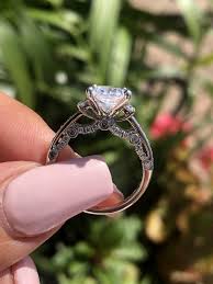 The cushion shape with the 2 round diamonds does not go together. 2 30 Cushion Diamond Ring Gia Certified I Do Now I Don T