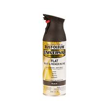 Rust Oleum Universal Flat Black Spray Paint And Primer In One Net Wt 12 Oz In The Spray Paint Department At Lowes Com