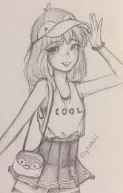 Disegni manga facili da copiare bello disegni bianco e nero semplici. Pengiun Girl Disegni Di Tumblr Disegni Di Ragazza Anime Disegni Animati